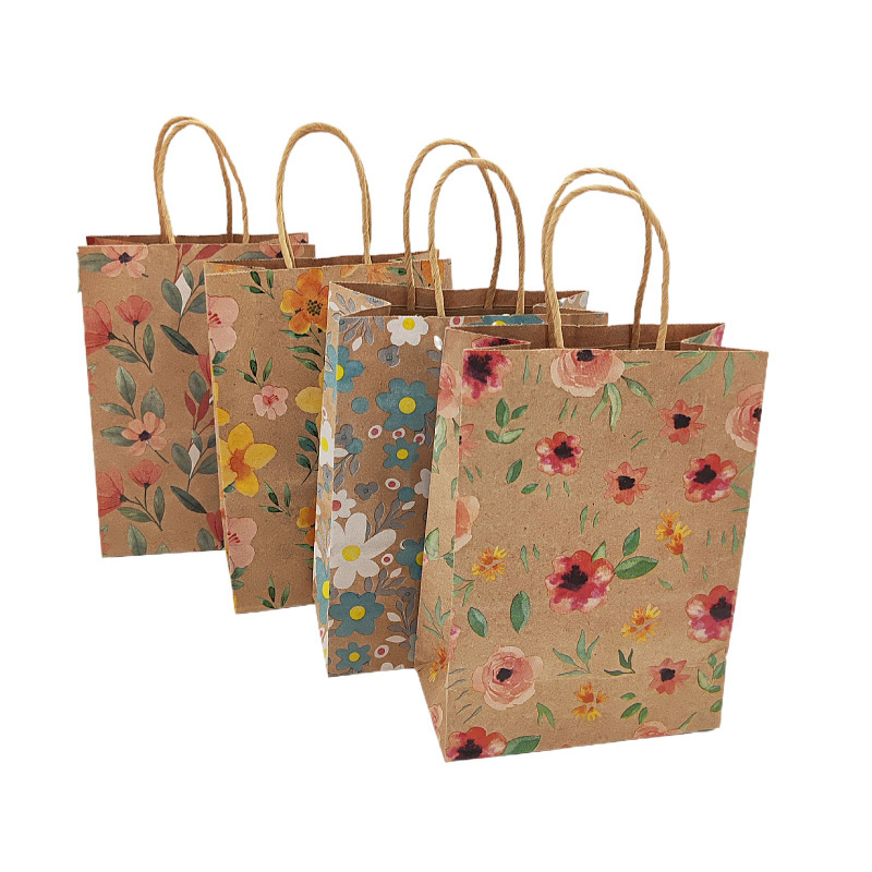 Wedding Supply Shops - 12/24Pcs 크래프트 종이 꽃 선물 가방