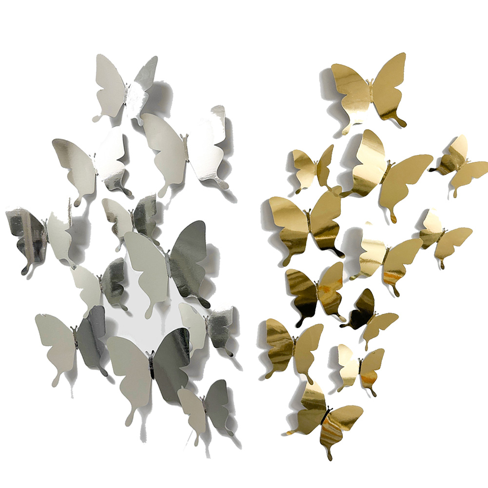 Wedding Package Gold - 12 Pcs 골드 실버 반사 나비