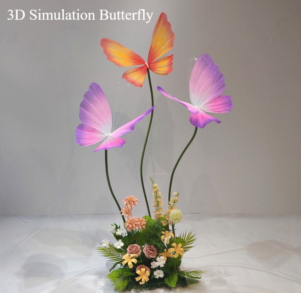 Wedding Supply Shops - 3D 시뮬레이션 나비 실크 메쉬 나비