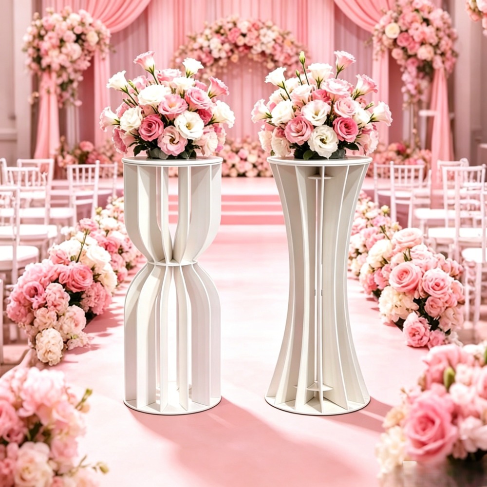 Wedding Supply Rentals - 모래시계 모양 PVC 로마 기둥 꽃꽂이