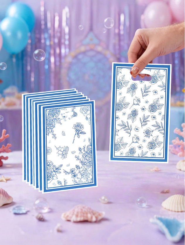 The Wedding Supply Store - 20개/40개 파티 선물 가방, 파란색과 흰색,