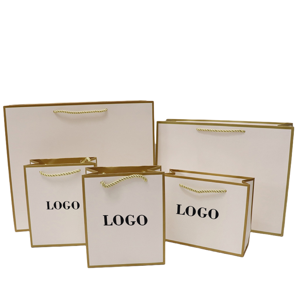 Wedding Package Gold - 소규모 비즈니스용 골드 페이퍼 선물 가방,