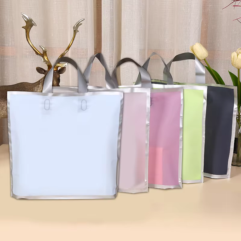 50개입 무광 핸드 쇼핑백, 은색 테두리 선물 가방,  - Wedding Supply Shops 리뷰 및 가격