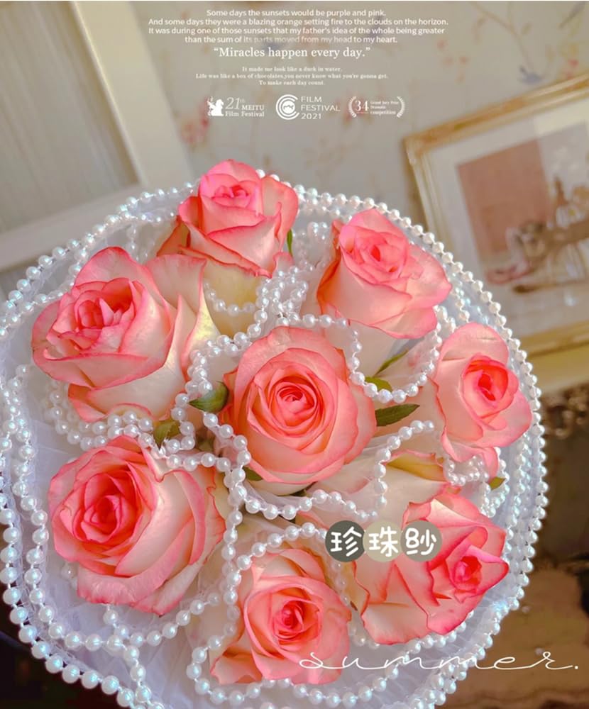 1 팩 꽃 포장지 꽃 가게 꽃다발 용품 화이트 펄 웨이 - Wedding Supply Shops 리뷰 및 가격