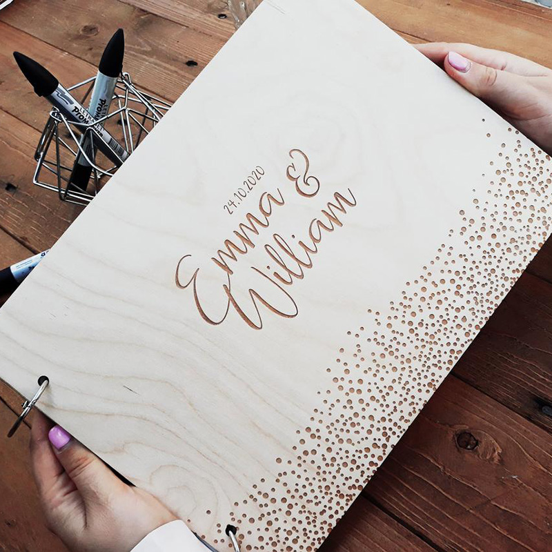 맞춤형 웨딩 방명록, 목재 방명록, 약혼 기념일 선물, - Personalized Guest Book 리뷰 및 가격