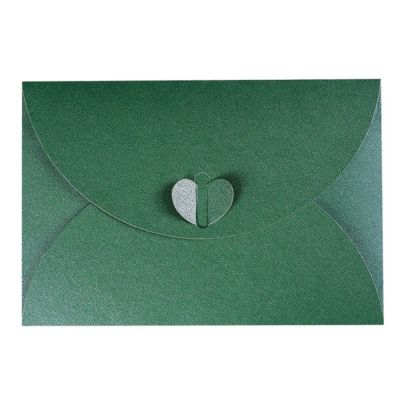 고급 진주빛 종이 봉투, 하트 모양 버클, 독창적인 접 - Wedding Envelopes 리뷰 및 가격