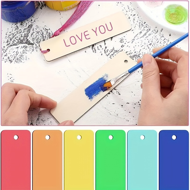DIY 10PCS 나무 사각형 빈 북마크 태슬 멀티 컬 - Wedding Supply Co 리뷰 및 가격