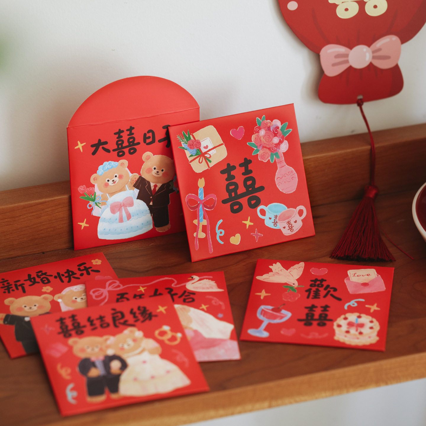 6개입 도어 블로킹 빨간 봉투 웨딩 전용 웨딩 리셉션  - Wedding Envelopes 리뷰 및 가격