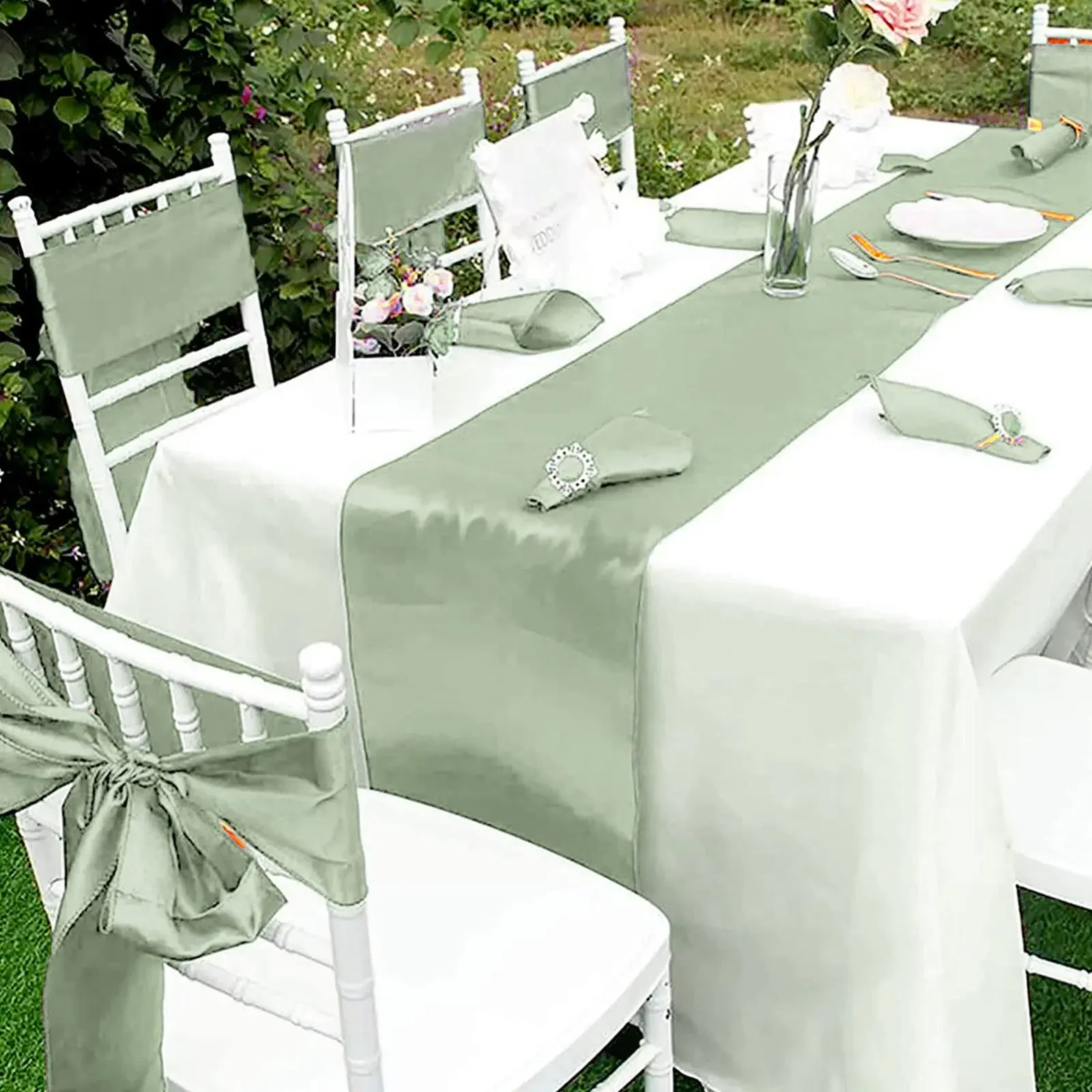 도매 10/50pcs 새틴 의자 활 새시 웨딩 의자 매 - Chair Sash Organza 리뷰 및 가격