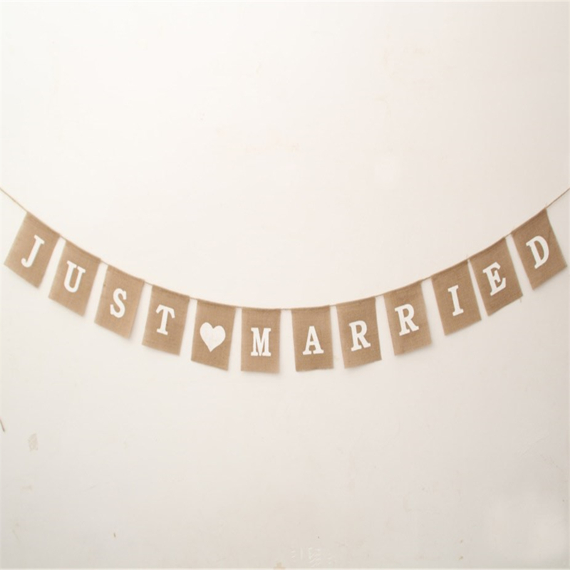 바 장식 황마 삼베 깃발 소박한 방금 결혼한 미스터 부 - Wedding Supply Rentals 리뷰 및 가격