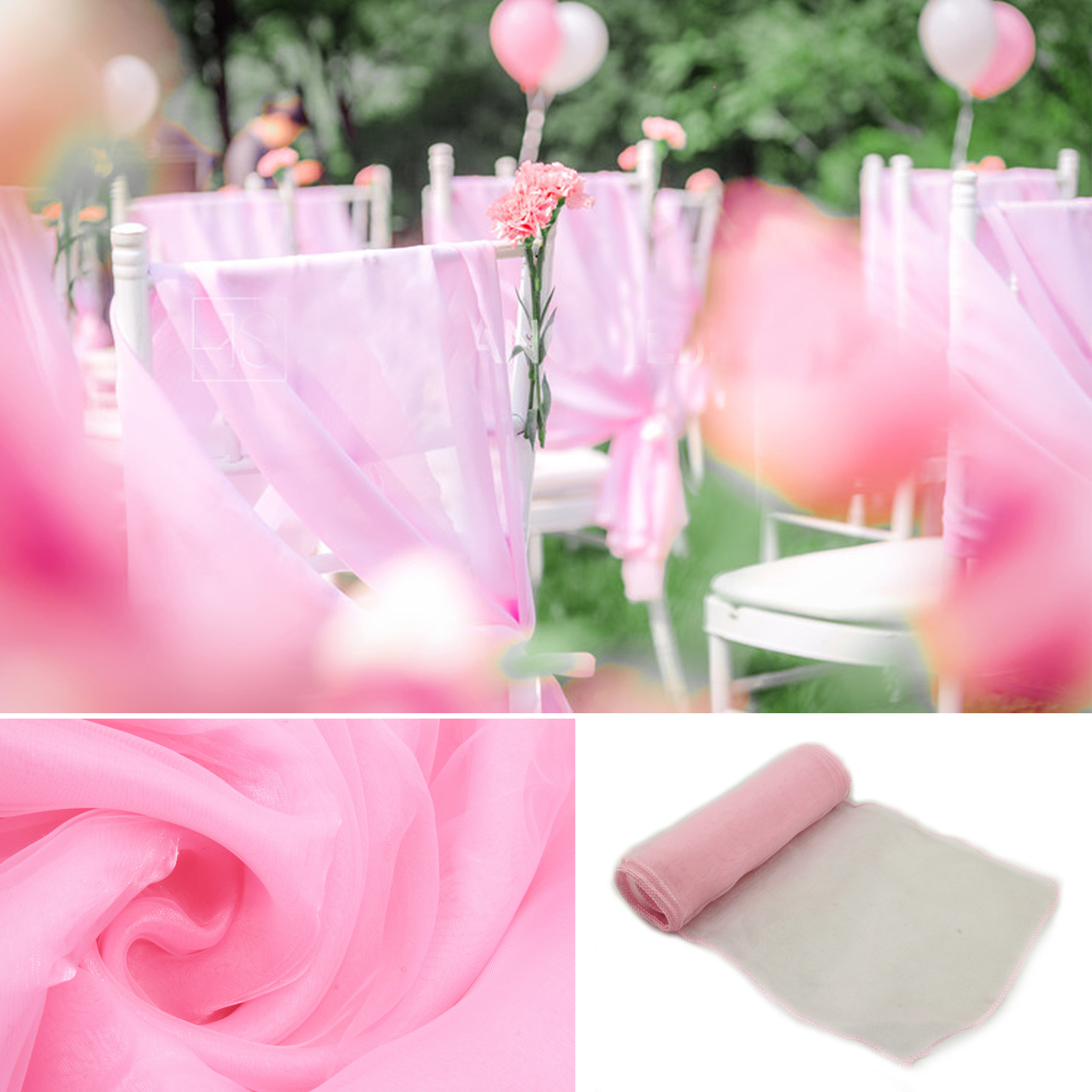 1개 오간자 의자 새시 매듭 밴드 의자 리본 웨딩 파티 - Chair Sash Organza 리뷰 및 가격
