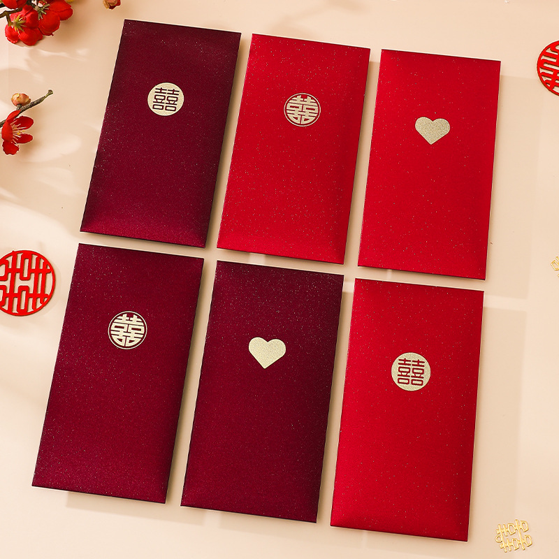12pcs 사랑 결혼식 빨간 봉투 심장 모양 축복 빨간 - Wedding Envelopes 리뷰 및 가격